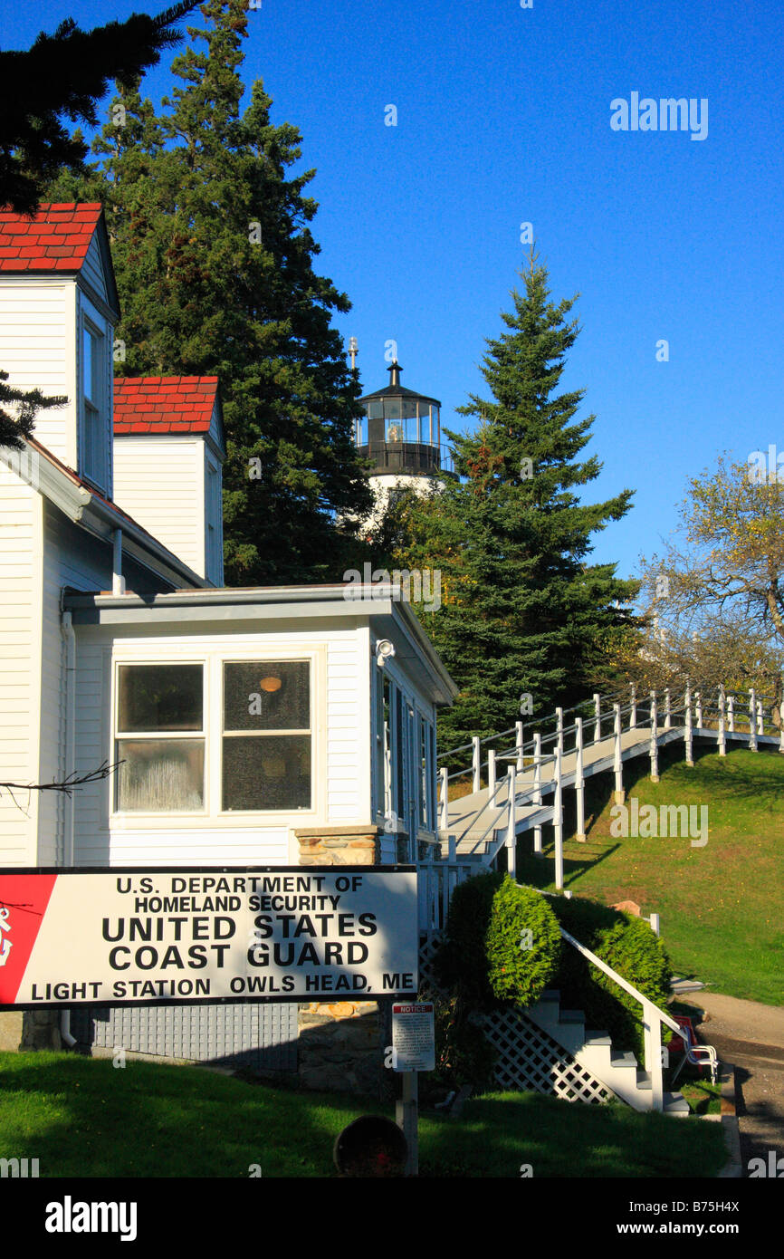 Owls Head Light, Owls Head State Park, Rockland, Maine, USA Stock Photo