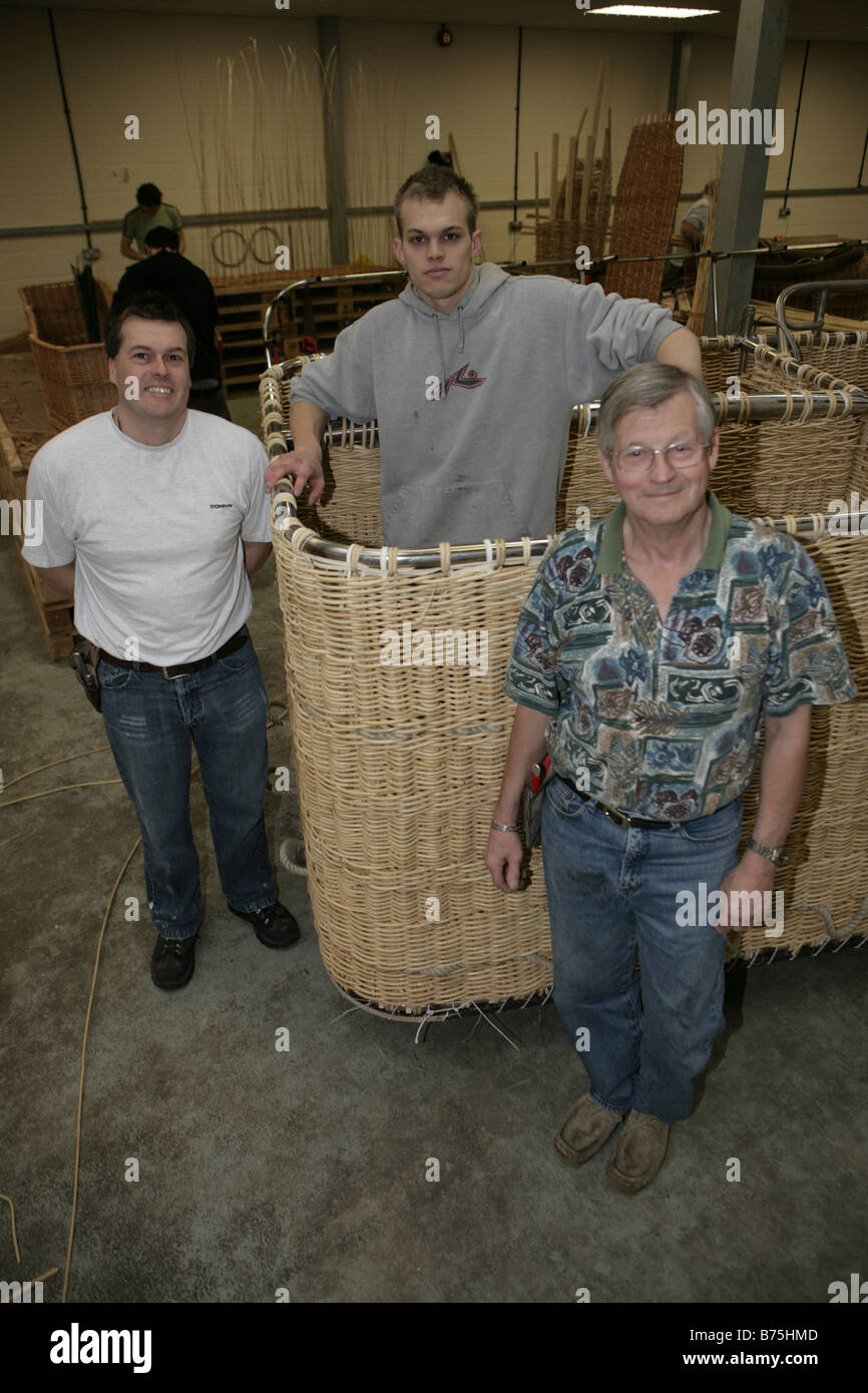 The Hill family who make by hand Hot air balloon baskets from willow