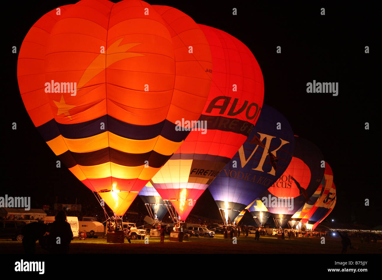 Bristol Balloon Fiesta Night Glow Stock Photo Alamy