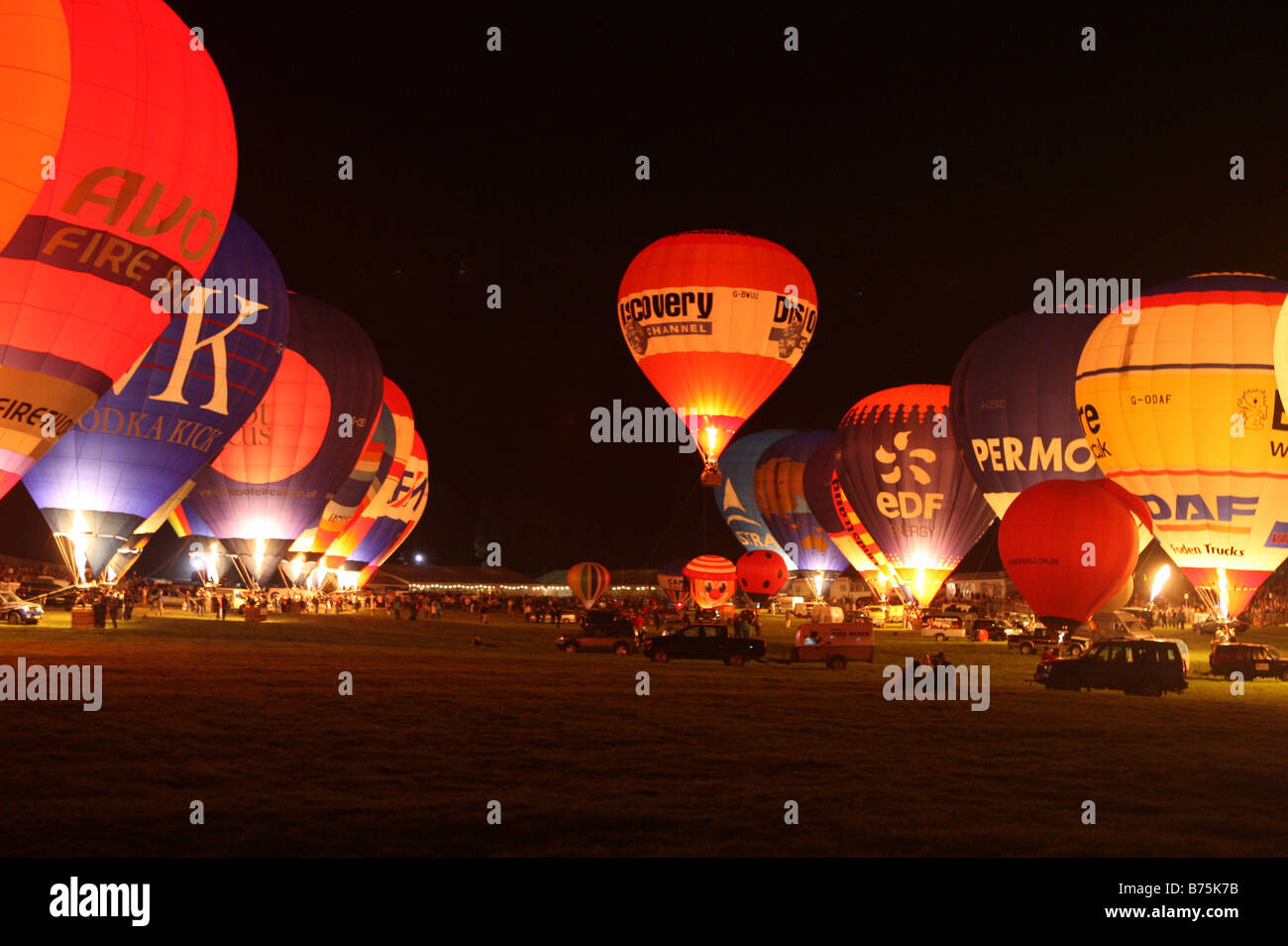 Bristol Balloon Fiesta Night Glow Stock Photo Alamy