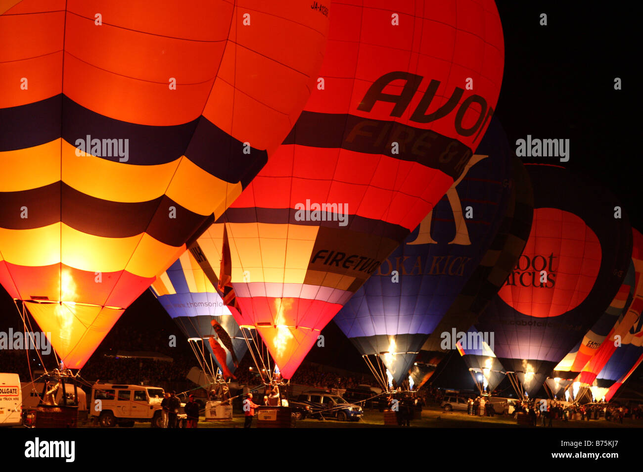 Bristol Balloon Fiesta Night Glow Stock Photo Alamy