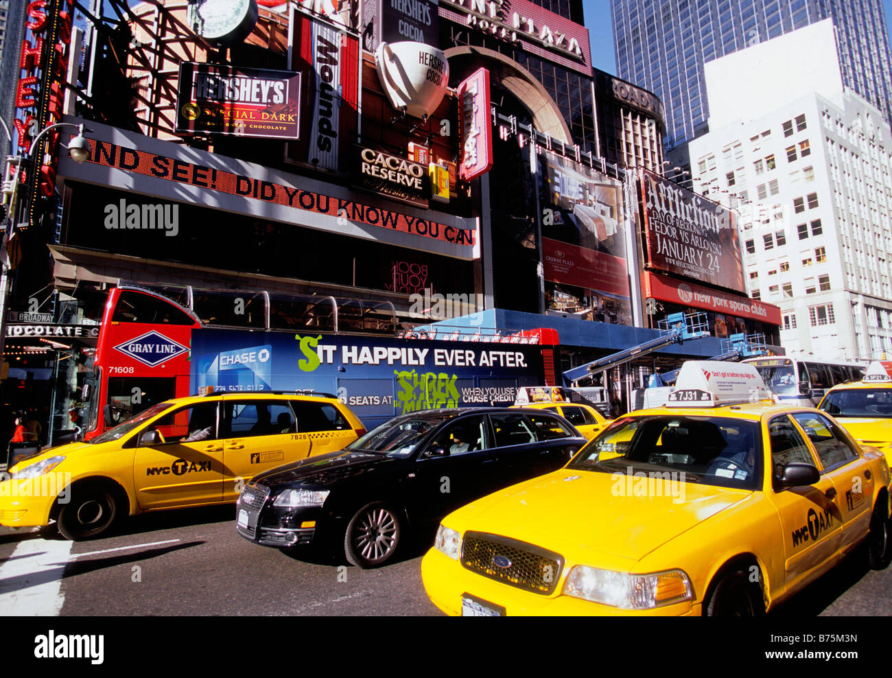 Times Square Congested Traffic congestion in Midtown Manhattan New York City Broadway and ...