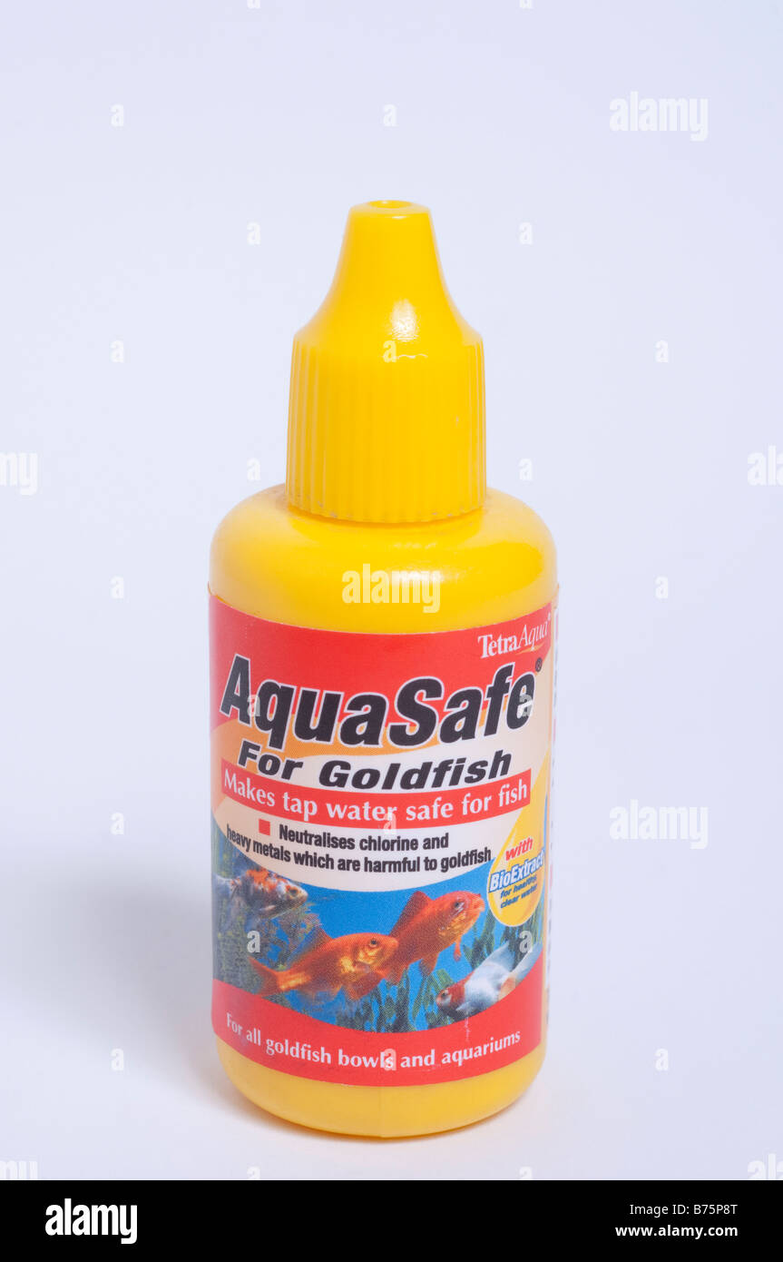 Aquasafe water treatment for making water safe for fish in aquariums and  goldfish bowls Stock Photo - Alamy