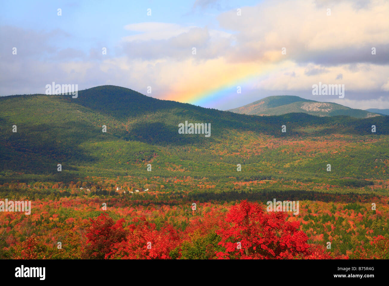 View from Bear Notch Road, White Mountains, Bartlett, New Hampshire, USA Stock Photo