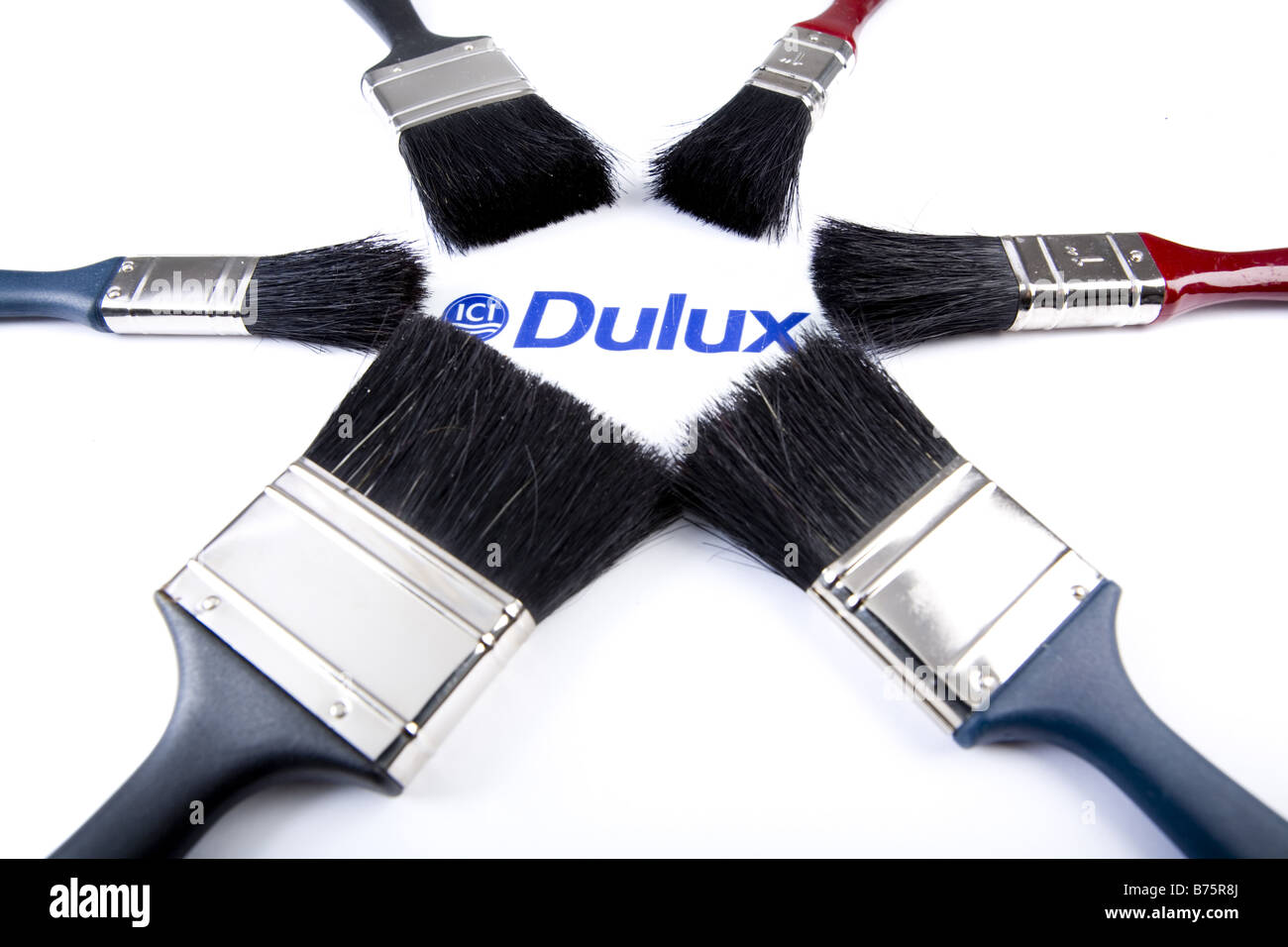 Dulux paint brushes with logo,A brand from Akzo Nobel Stock Photo Alamy