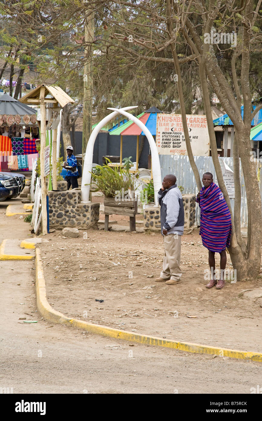 Town life Great Rift Valley Kenya Africa Stock Photo