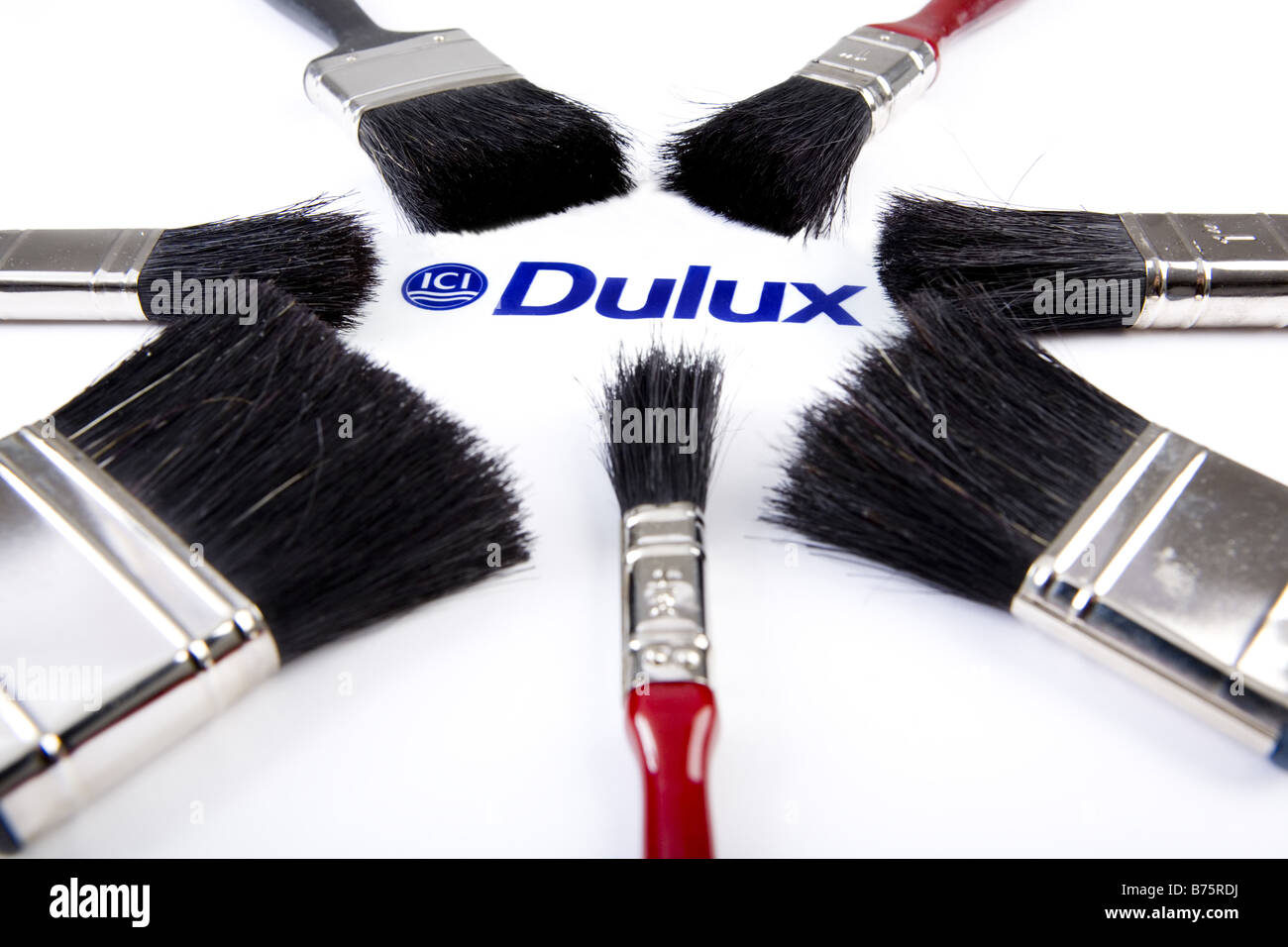 Dulux paint brushes with logo,A brand from Akzo Nobel Stock Photo Alamy