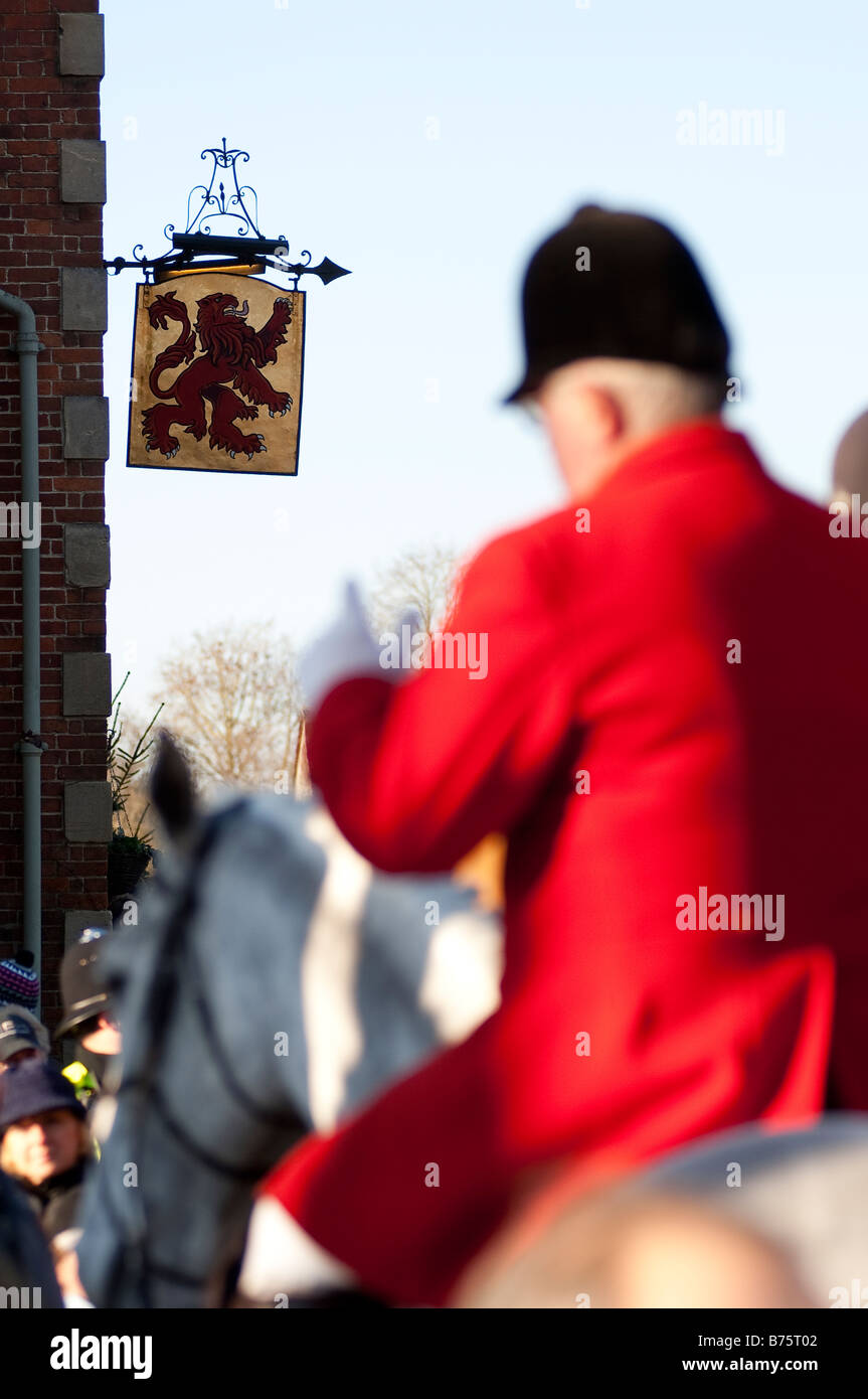 Teh Avon Vale Hunt on it's traditional Boxing day Fox Hunt Stock Photo