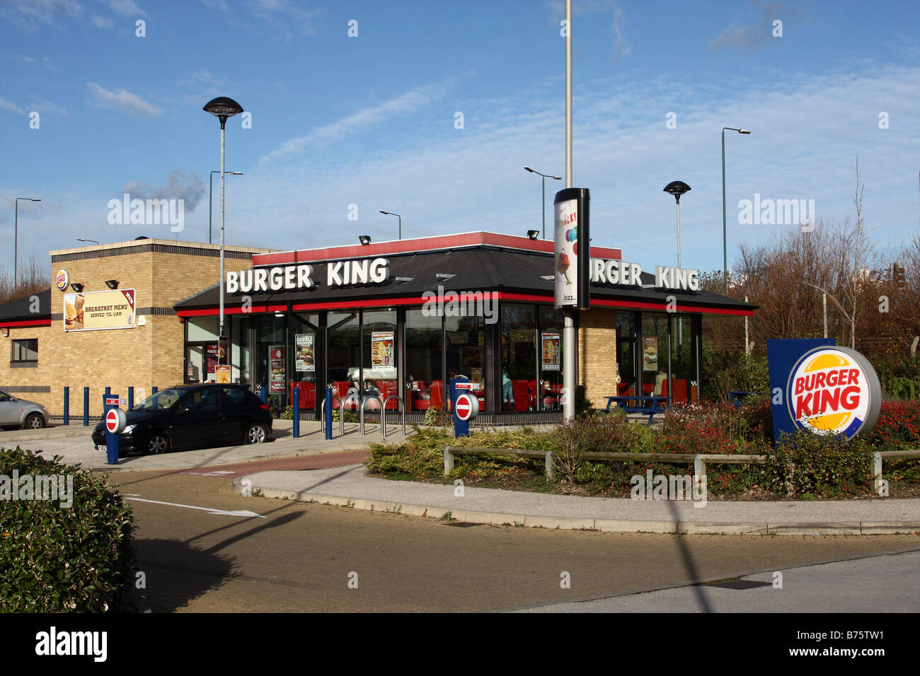 Burger King drive through restaurant, Nottingham, England, U.K. Stock Photo