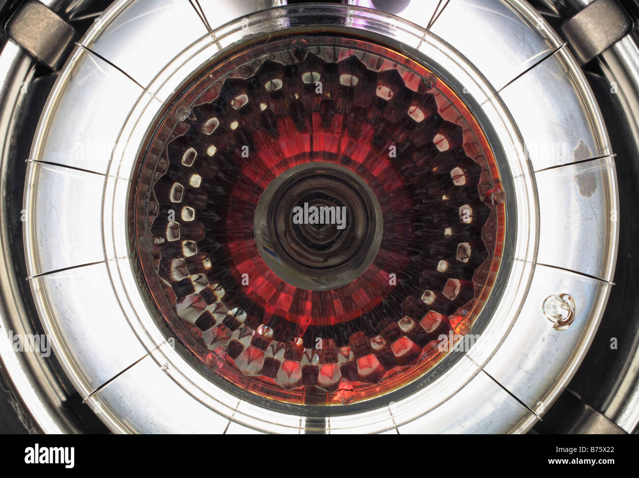 close-up photo of studio strobe light firing Stock Photo