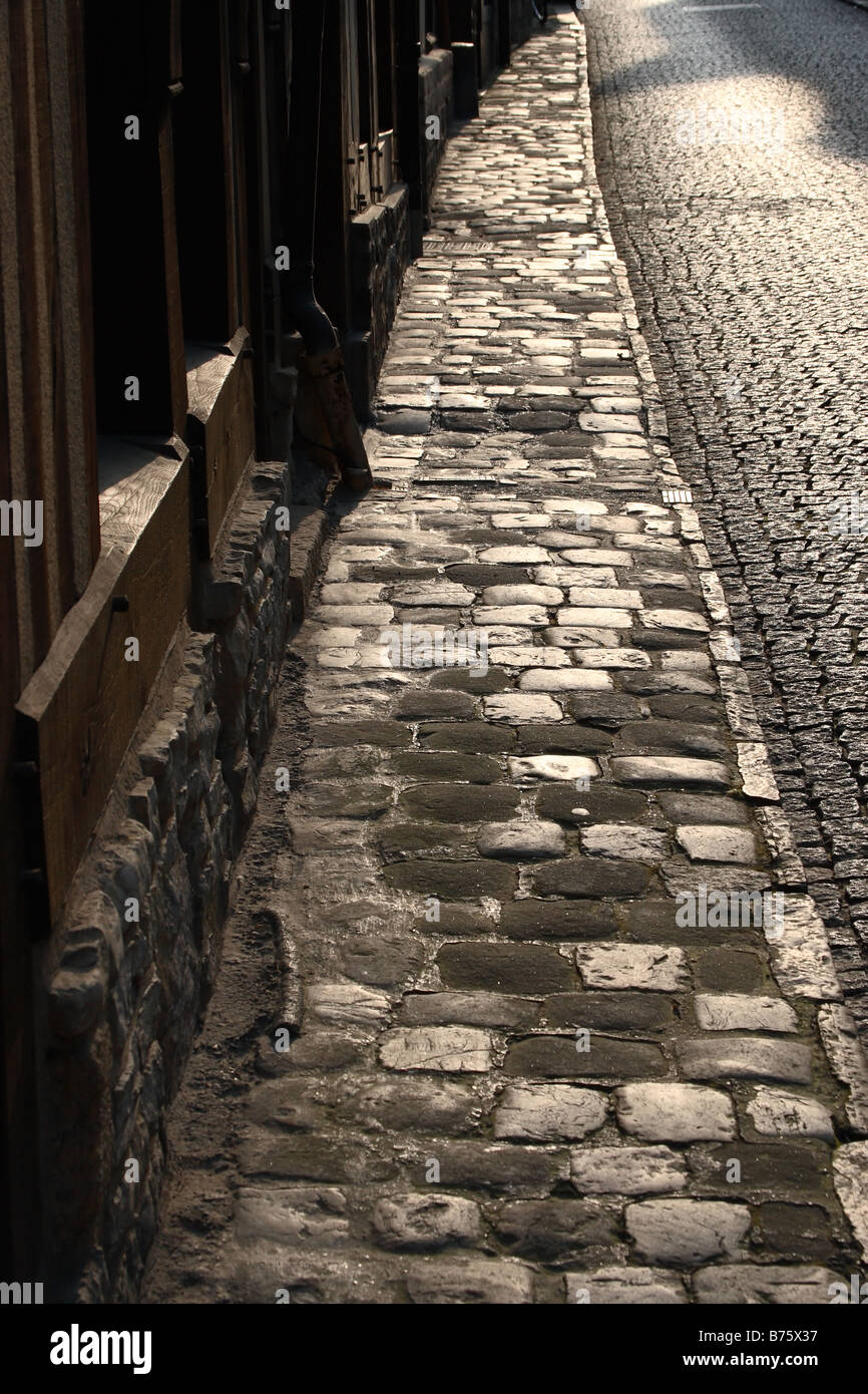 Cobbled street Honfleur Stock Photo