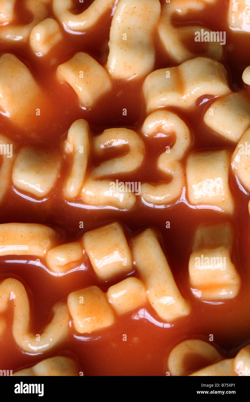 Spaghetti Numbers One Two Three Stock Photo Alamy