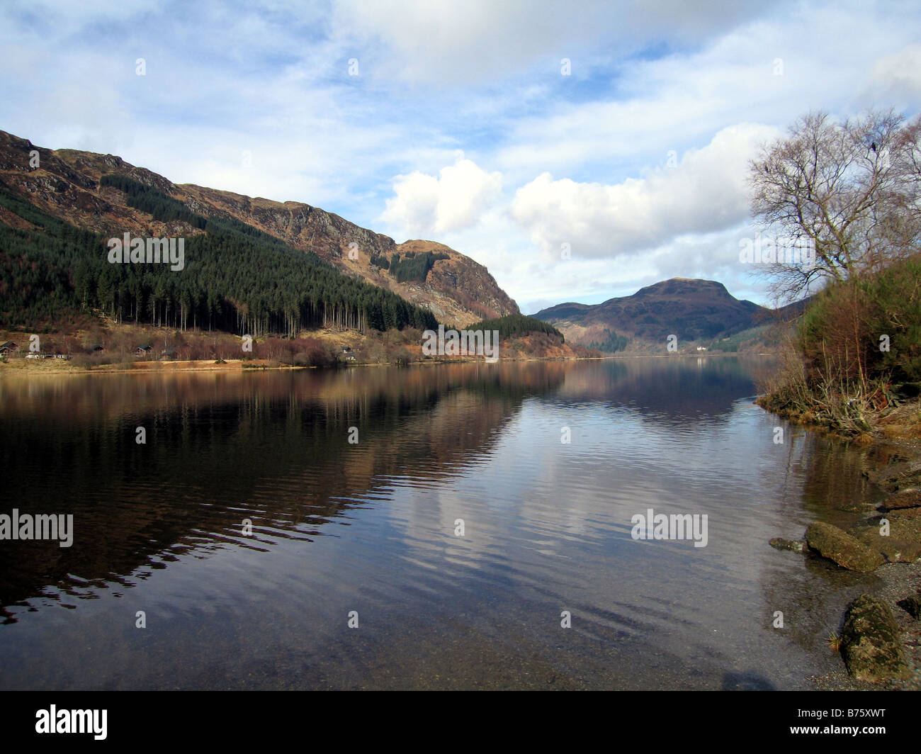 Loch Lubnaig in the Trossachs in the Scottish Countryside in Scotland