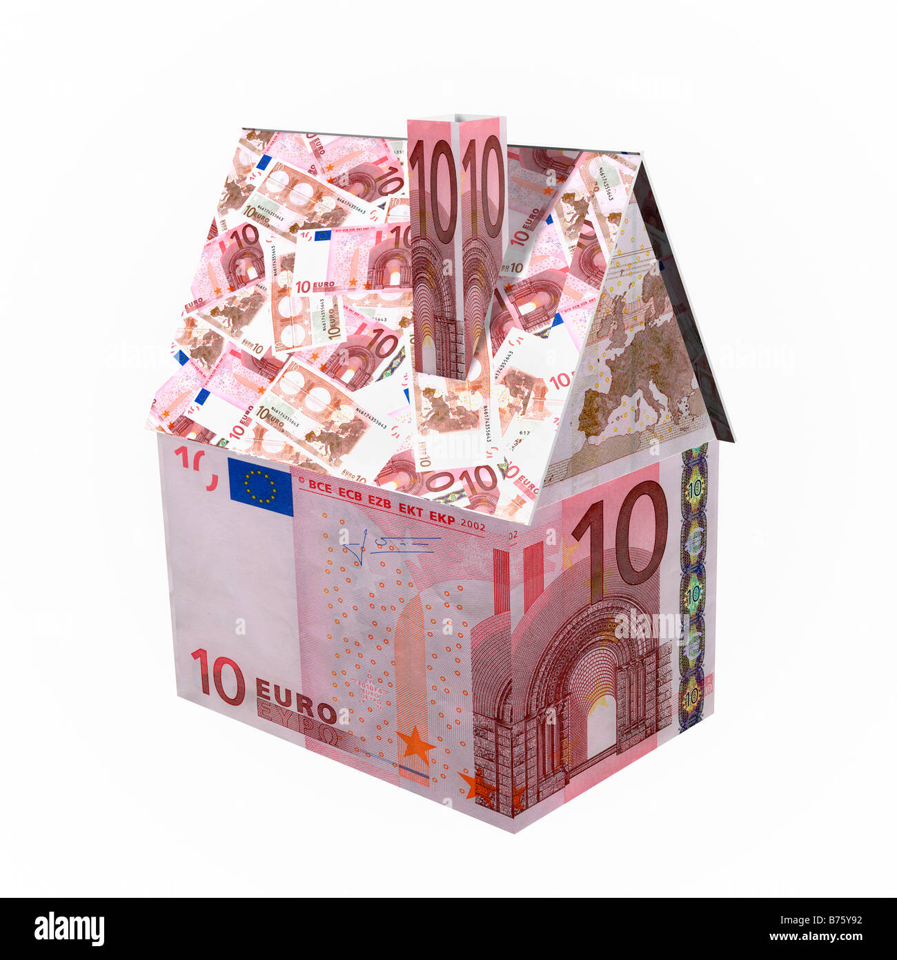 Ten 10 euro euros banknote cut out hi-res stock photography and