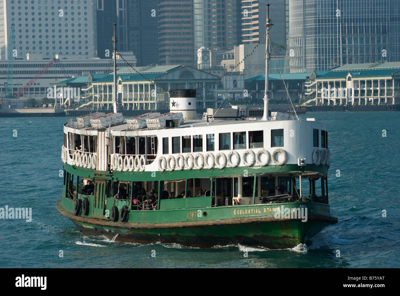 Star Ferry Celestial Star at Hong Kong harbour Stock Photo