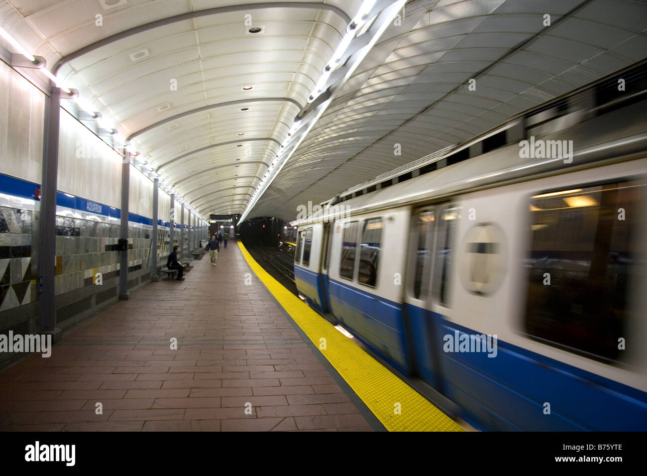 MBTA Blue Line subway in Boston Massachusetts USA Stock Photo