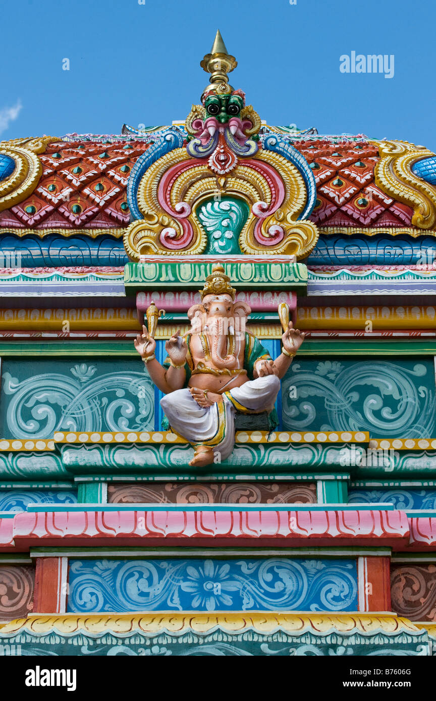 Hindu temple ganesha statue. South India Stock Photo