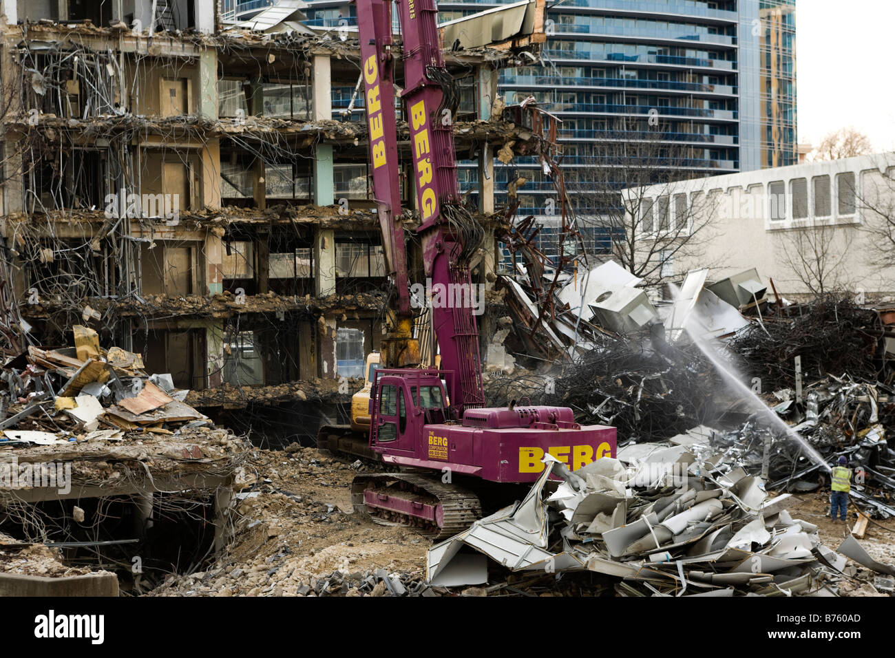 Building demolition site - USA Stock Photo
