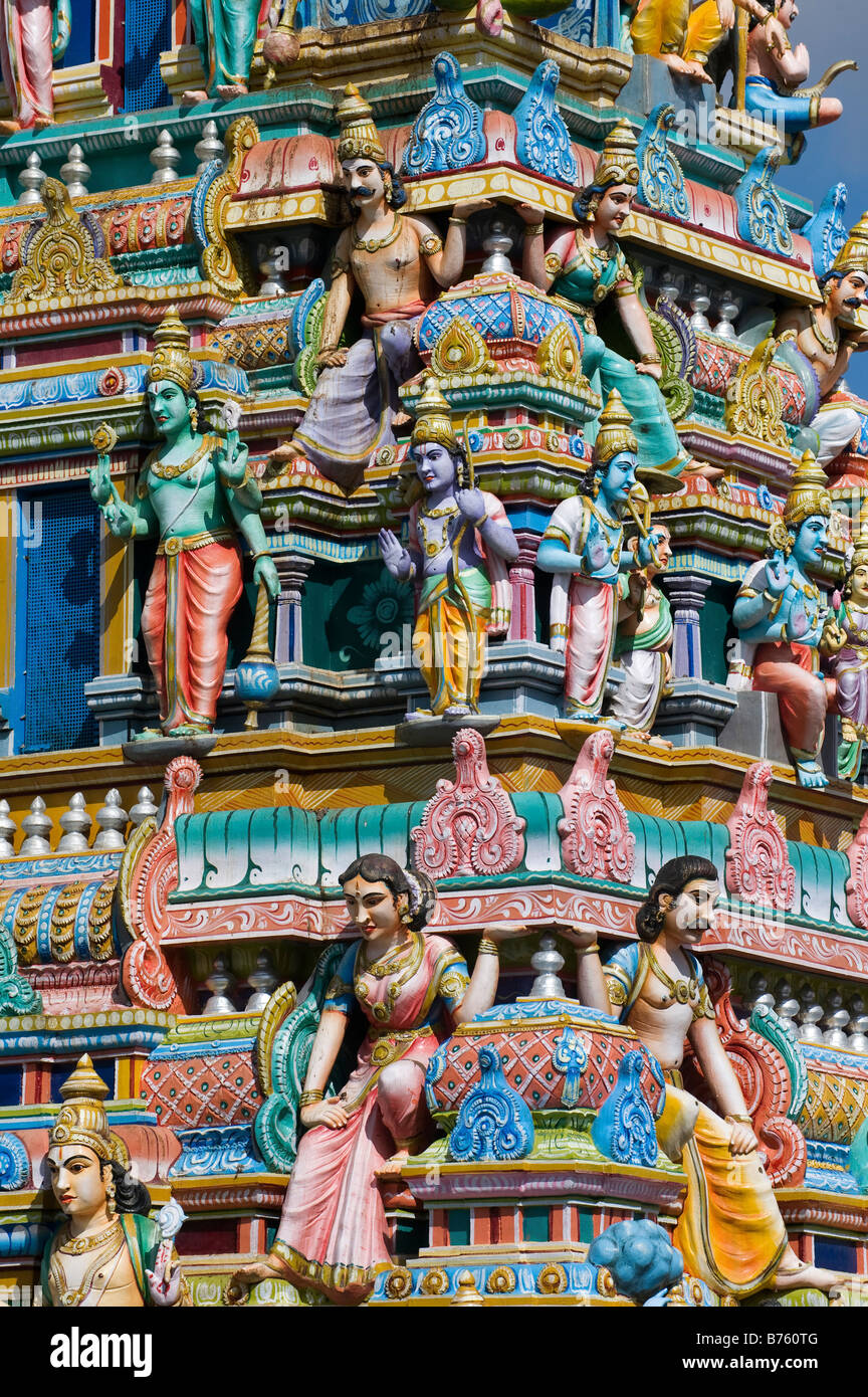 Hindu temple Gopuram in Bangalore, India Stock Photo