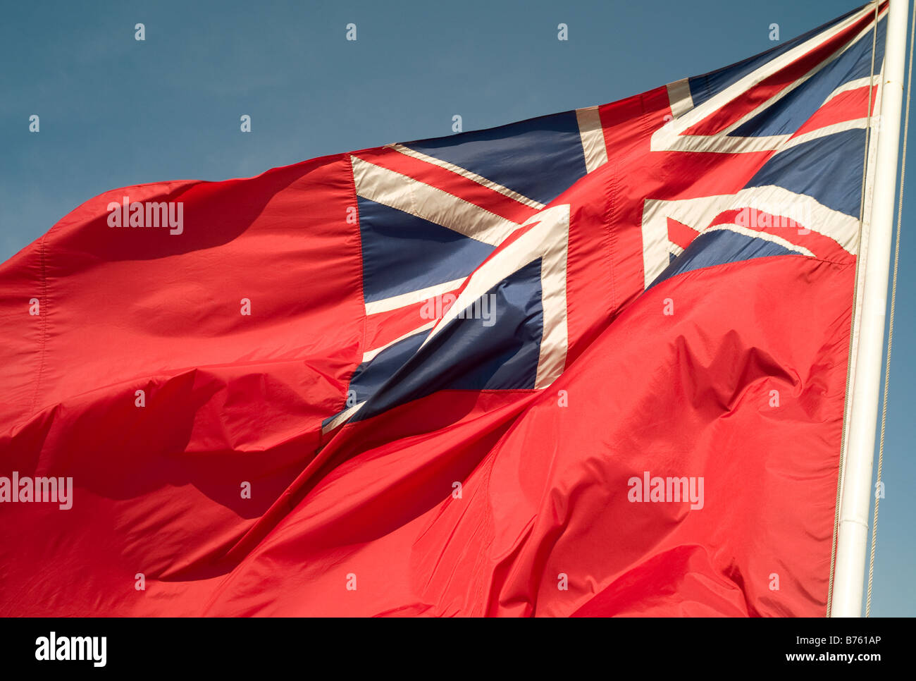 Red Ensign In the Wind Stock Photo Alamy