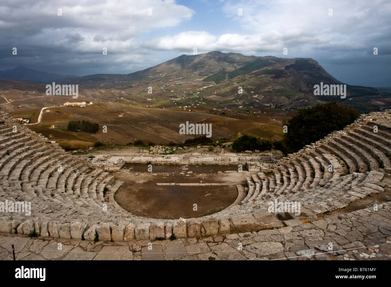 The amphitheatre of Segesta, Sicily, Italy Stock Photo - Alamy