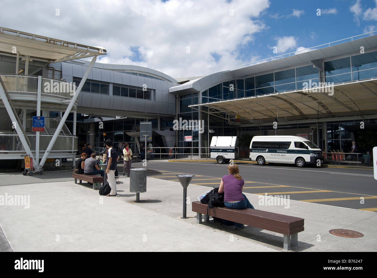 Main entrance, Auckland International Airport Terminal, Auckland, New Zealand Stock Photo