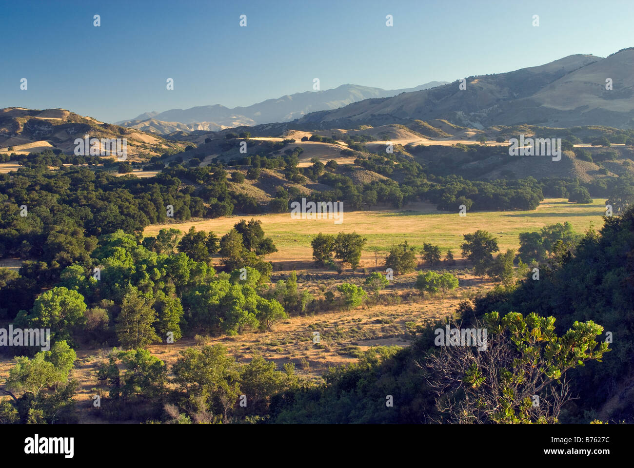 San Rafael Mountains view from Paradise Road in Santa Ynez Mountains California USA Stock Photo