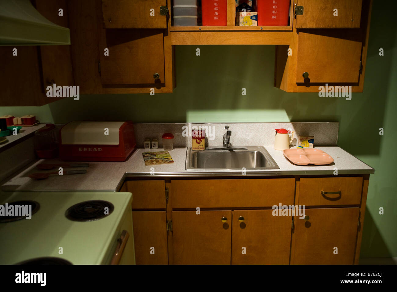 1950's American kitchen - USA Stock Photo