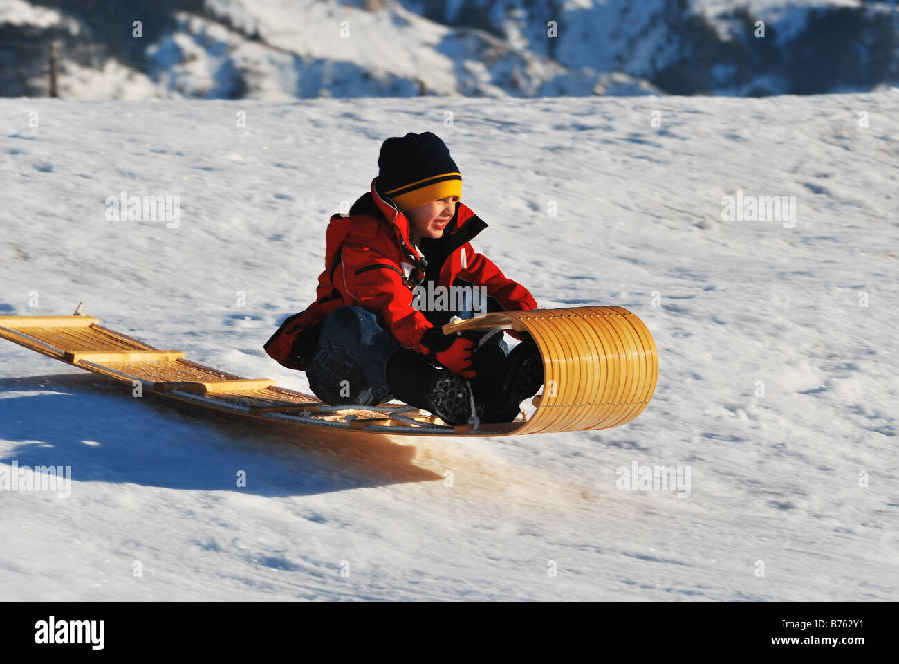 Snow sled jump hires stock photography and images Alamy