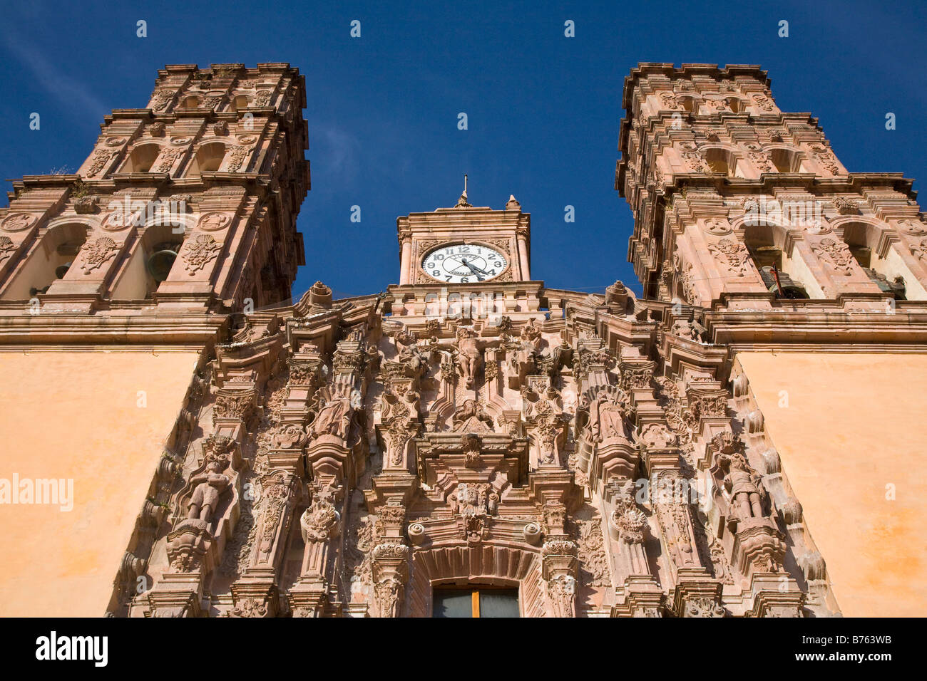The DOLORES HIDALGO CATHEDRAL was built in the 16th century GUANAJUATO MEXICO Stock Photo