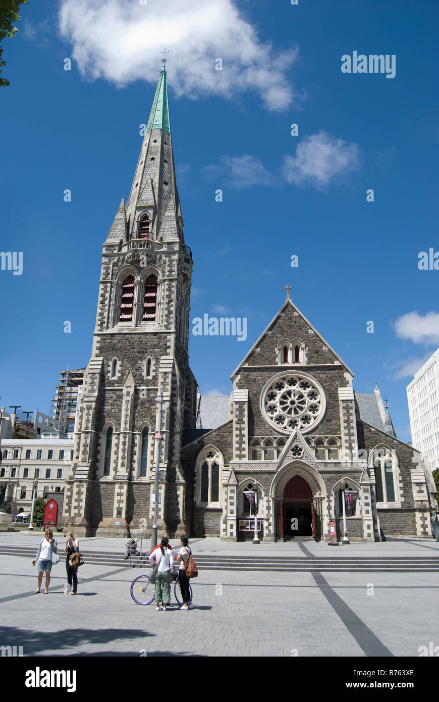 Christ Church Cathedral, Cathedral Square, Christchurch, Canterbury, New Zealand Stock Photo
