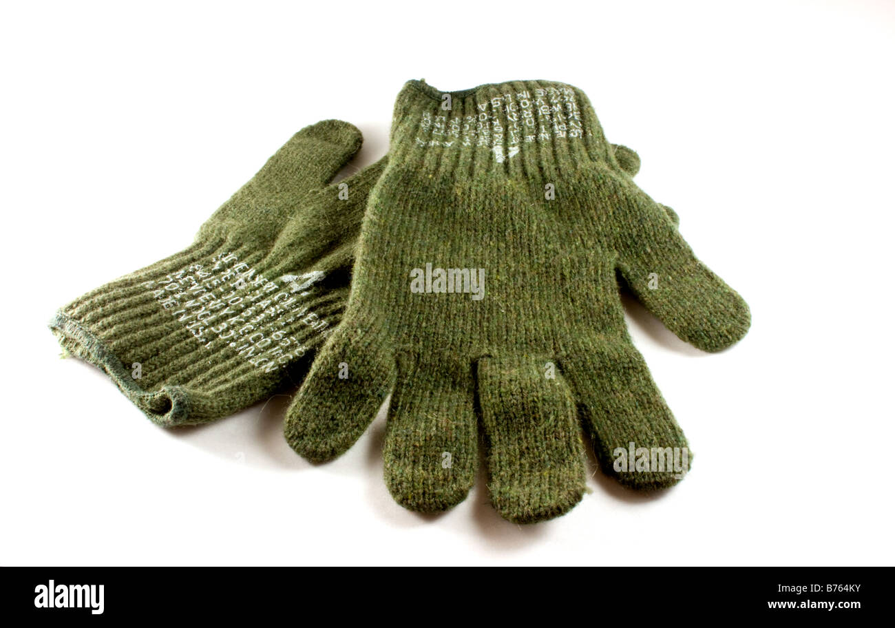 A pair of wool gloves Stock Photo