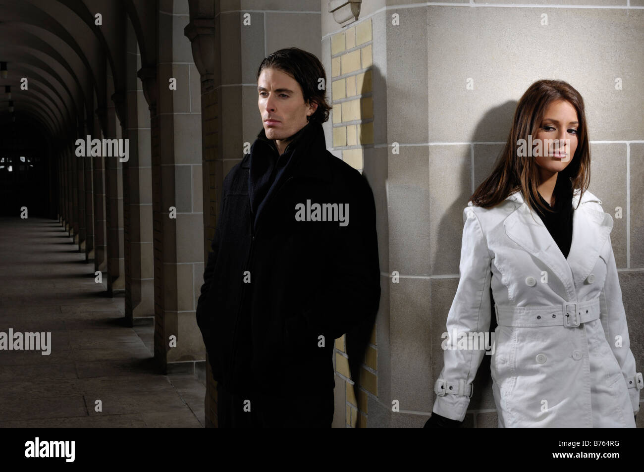Sad unhappy woman standing street hi-res stock photography and images ...