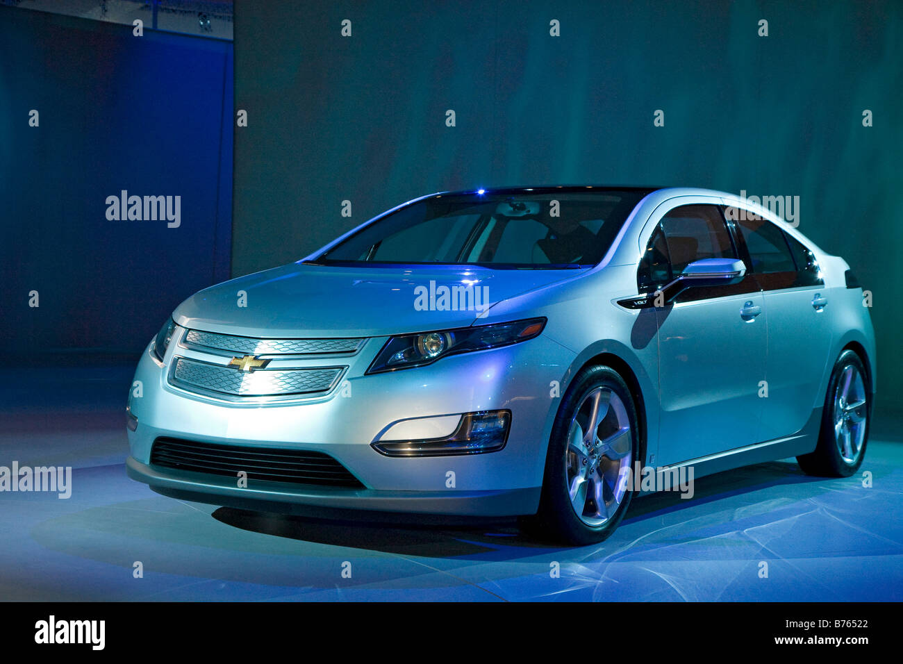 Detroit Michigan The Chevrolet Volt on display at the North American International Auto Show Stock Photo