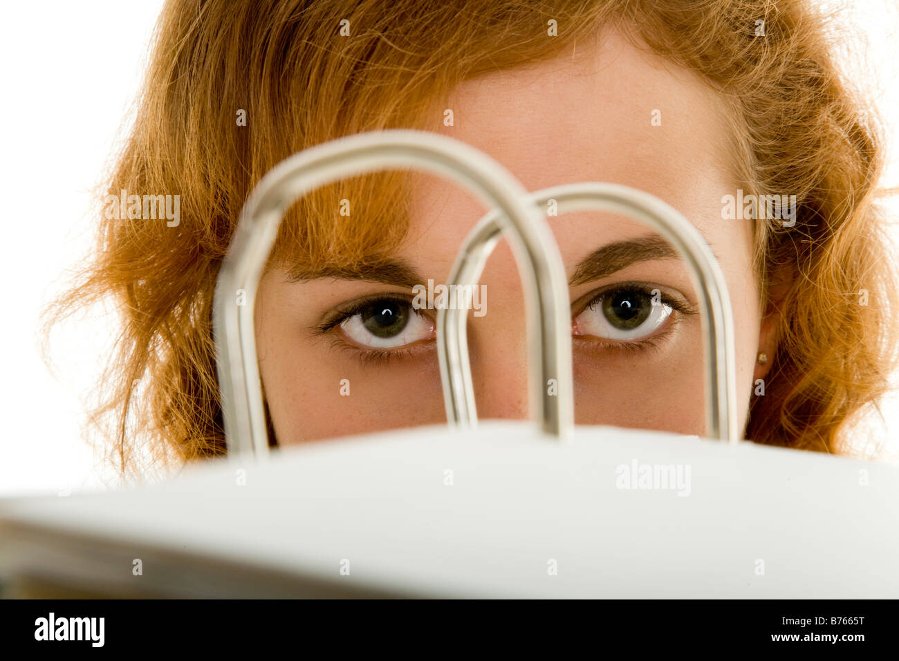 woman with documents Stock Photo
