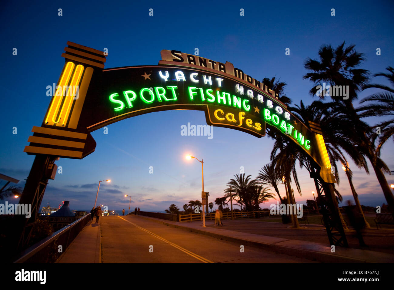 Santa Monica Pier, Los Angeles, California, USA Stock Photo