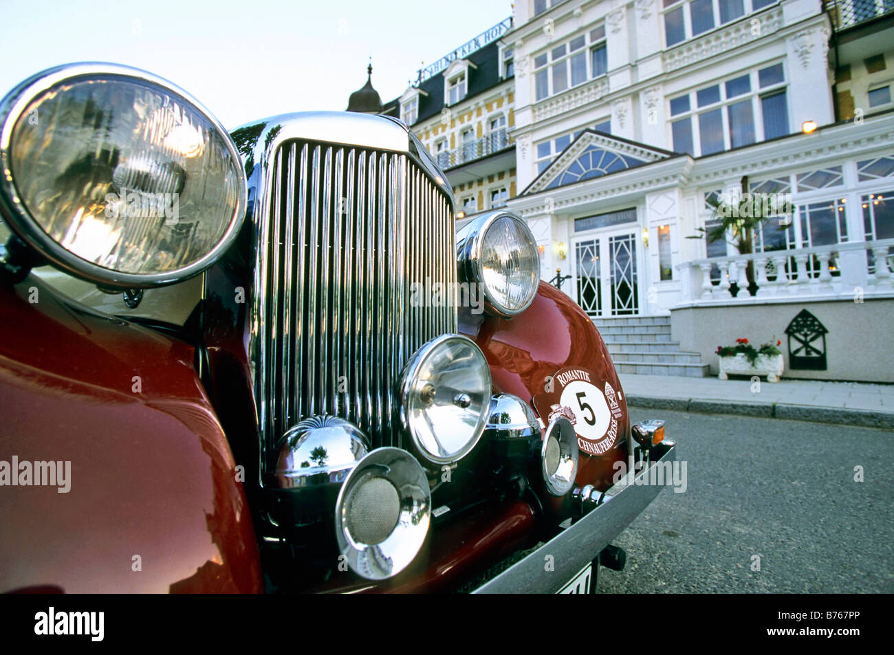 automobile car de luxe car oldtimer usedom ahlbecker hof mecklenburg western pomeraniam germany Stock Photo