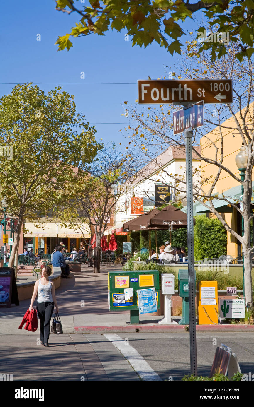 Fourth Street Shopping, Berkeley, California, USA Stock Photo