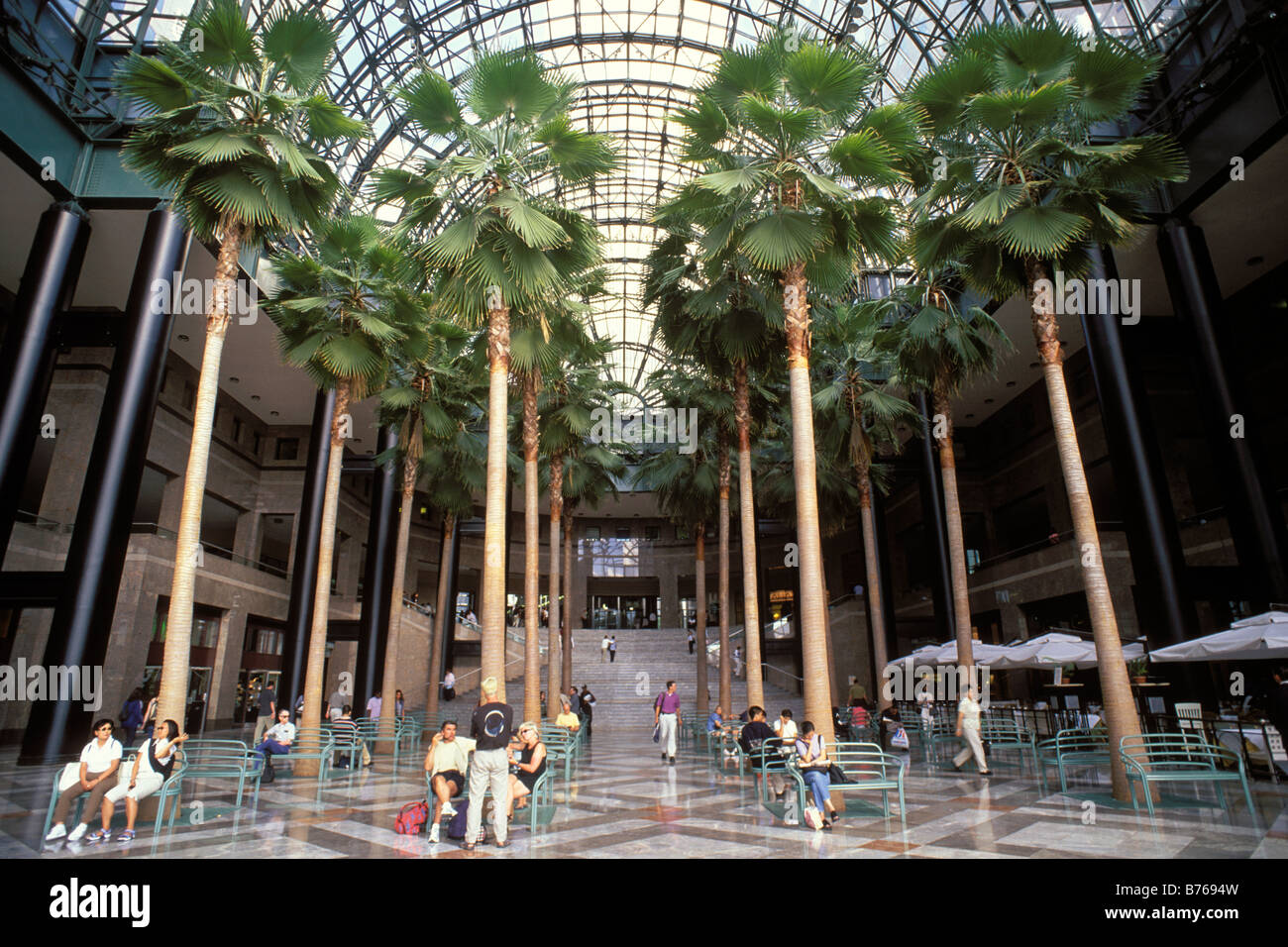 Winter Garden, World Financial Center, Manhattan, New York Stock Photo