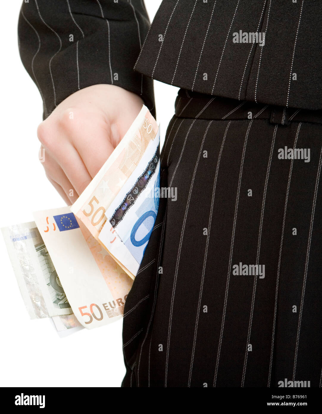 woman with money Stock Photo