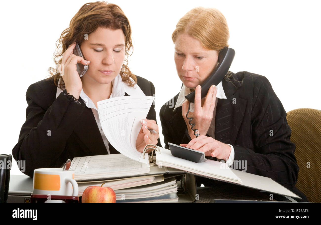 Two Clerks At The Office Stock Photo - Alamy