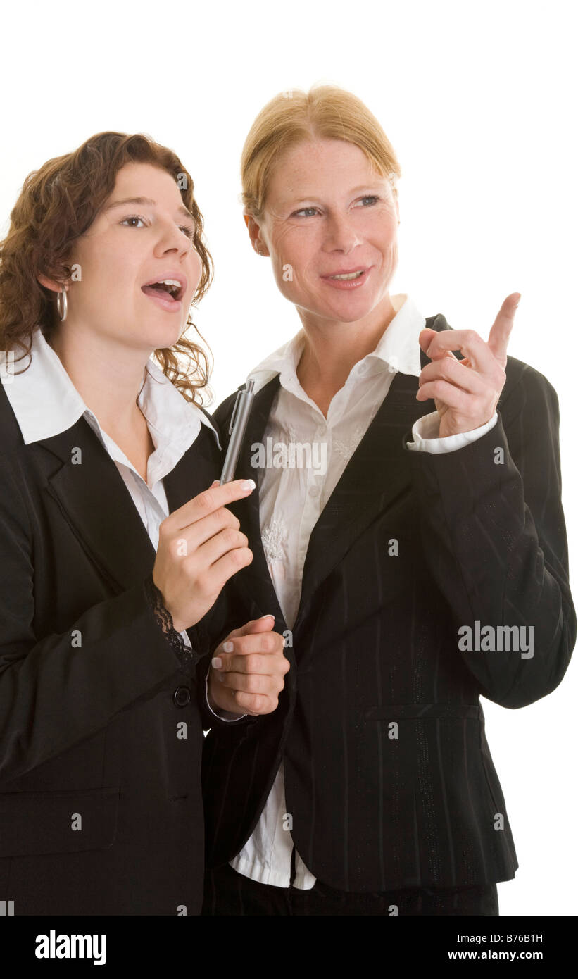 Two happy Businesswoman Stock Photo