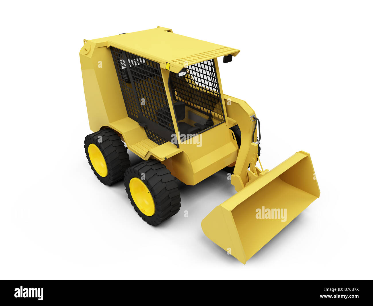 isolated skid steer loader on a white background Stock Photo - Alamy