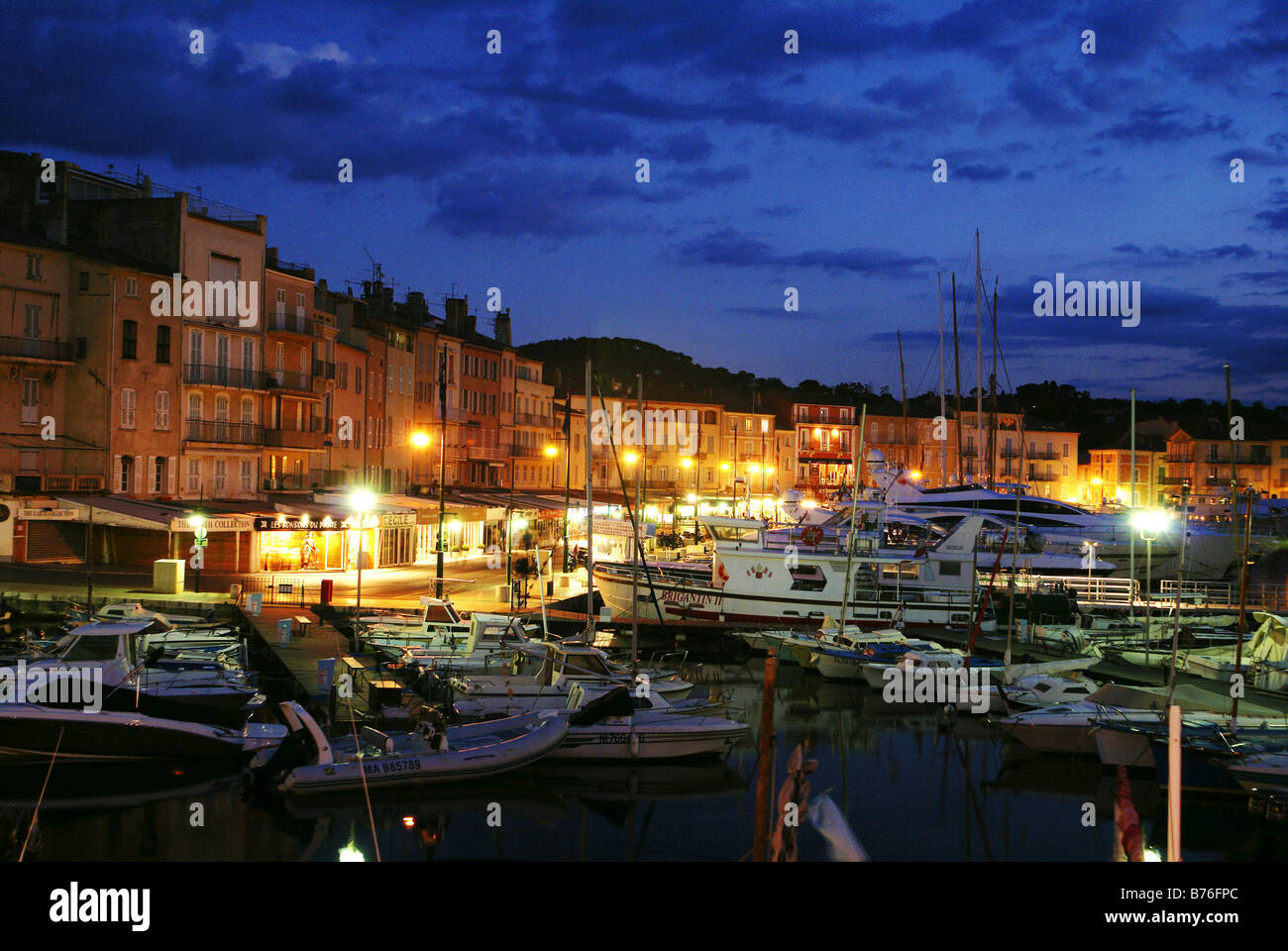Saint St. Tropez Night Stock Photo - Alamy