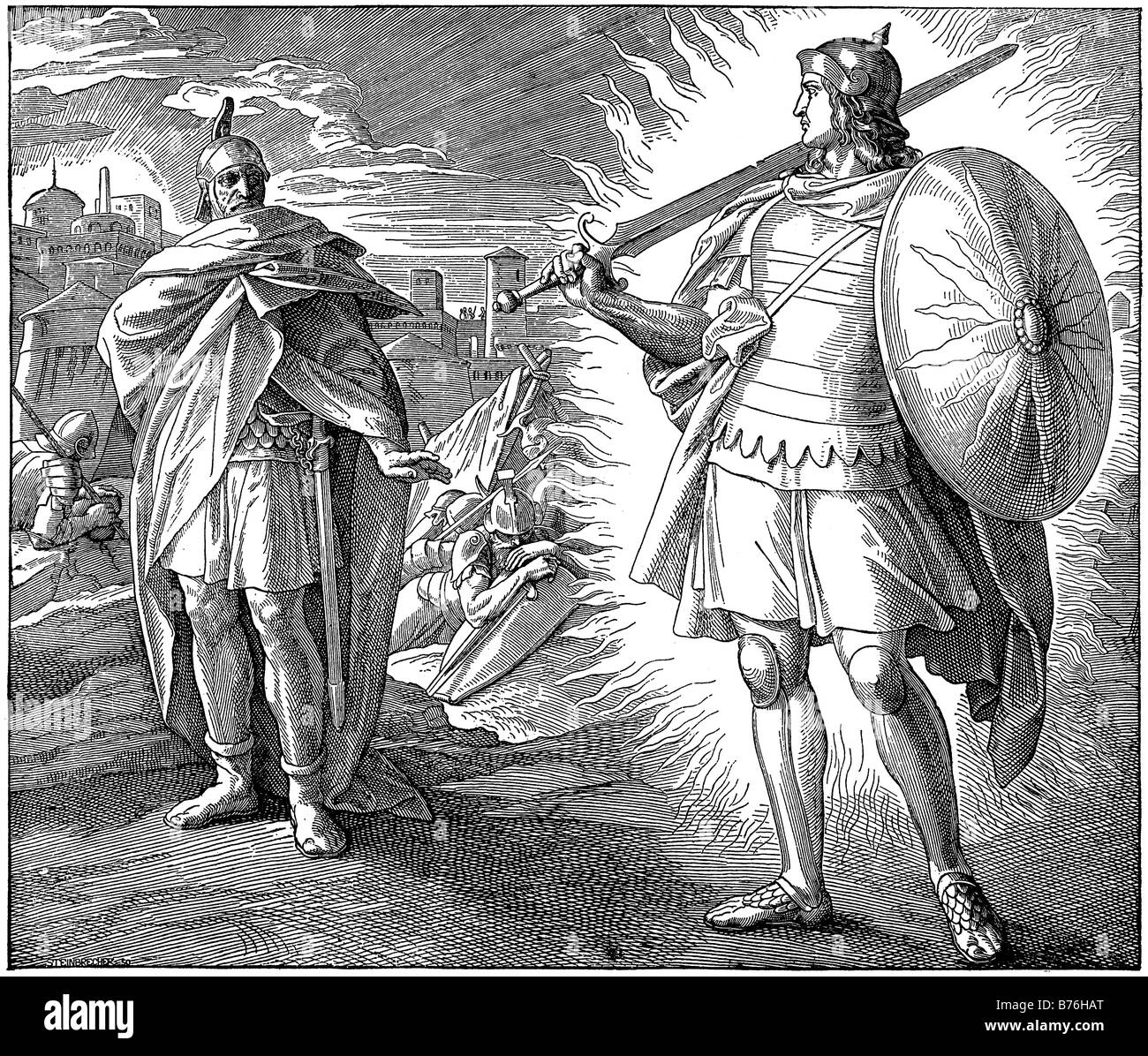 Joshua and the angel of the Lord Stock Photo