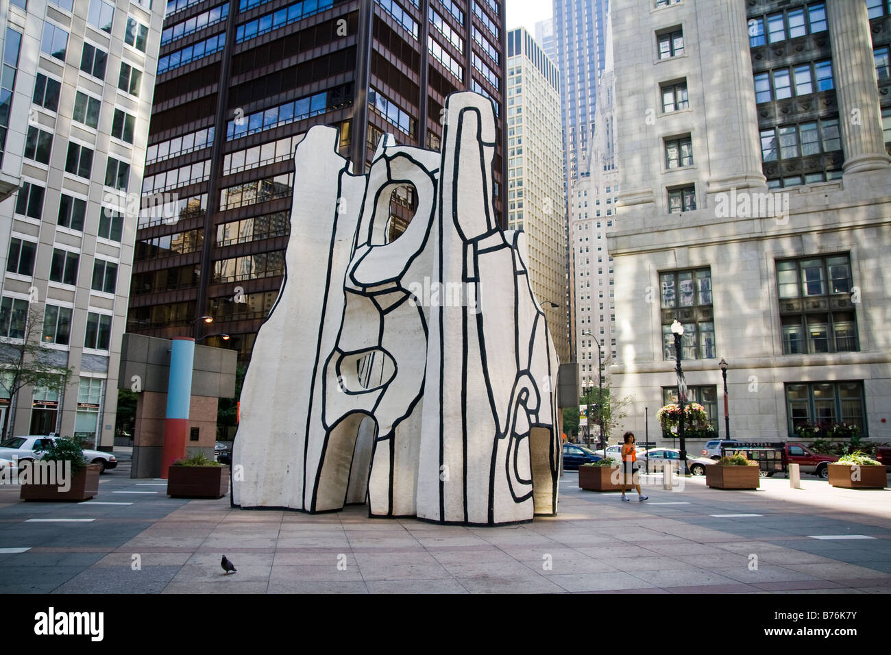 Chicago IL: Dubuffet sculpture downtown in front of Thompson Center ...