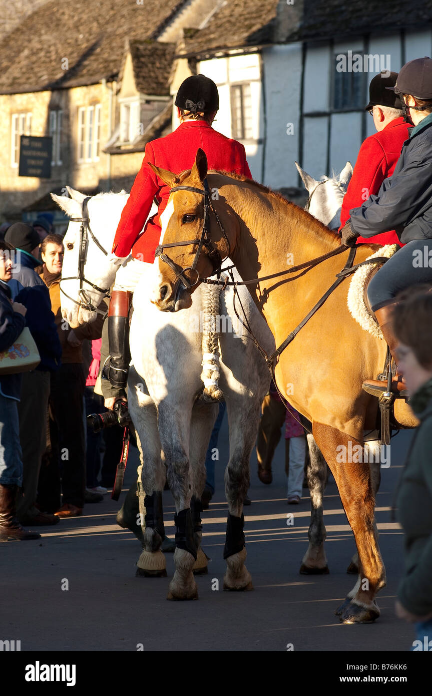 Teh Avon Vale Hunt on it's traditional Boxing day Fox Hunt Stock Photo