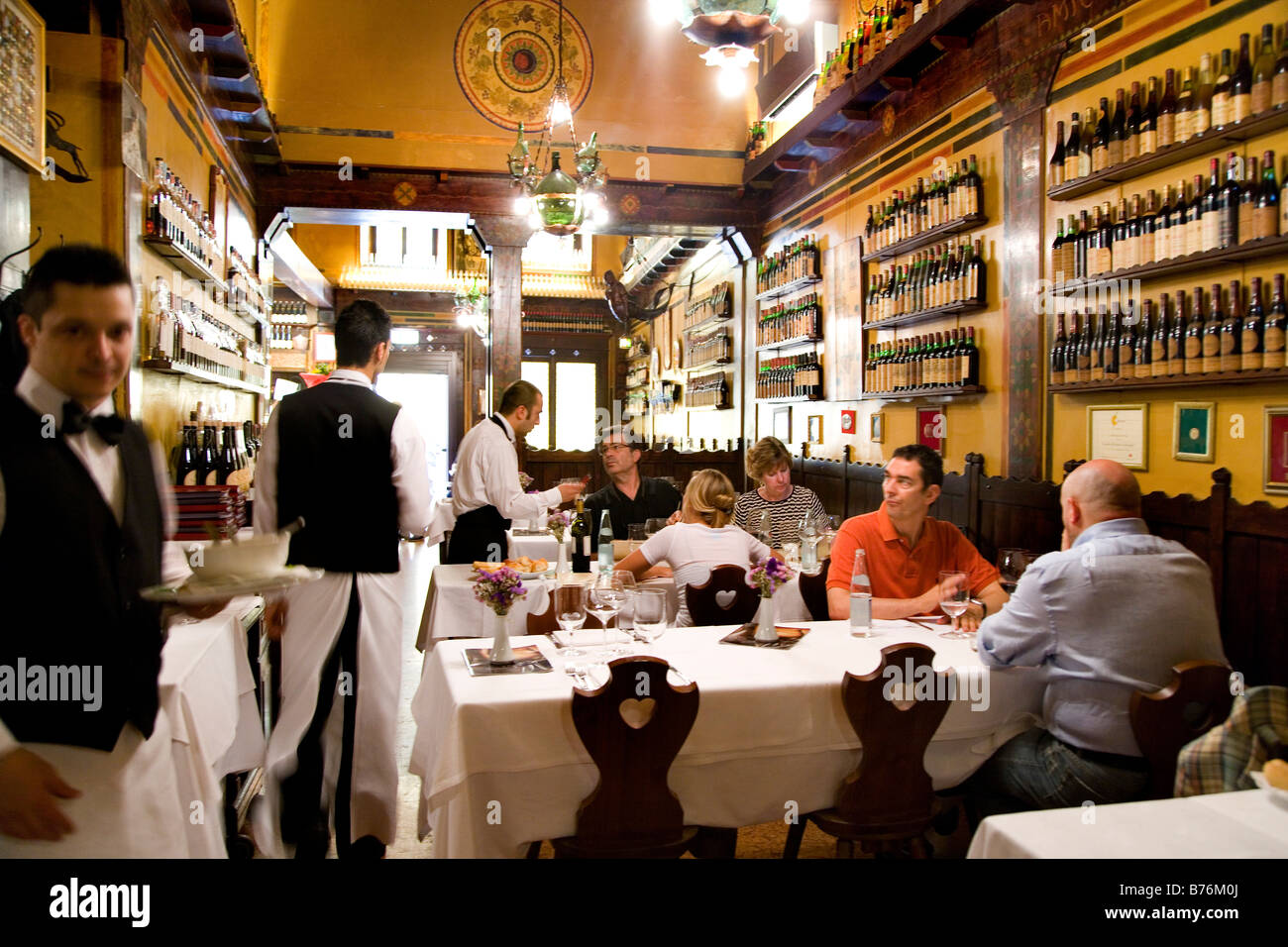 Restaurant, Bottega del Vino, Verona, Veneto, Italy Stock Photo