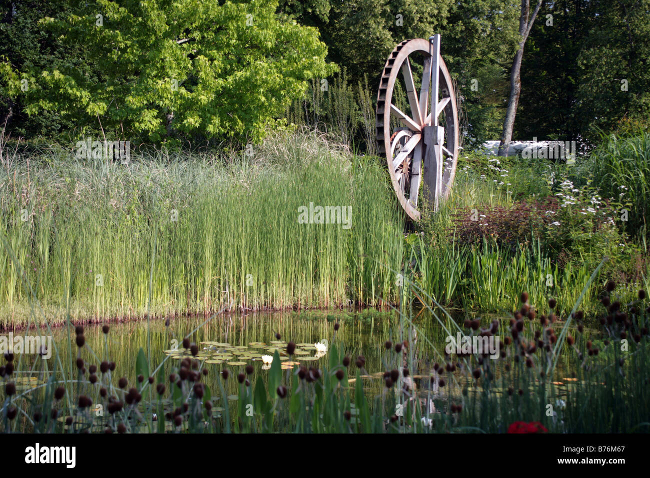 water garden at Chaumont sur Loire International Garden Festival France Stock Photo