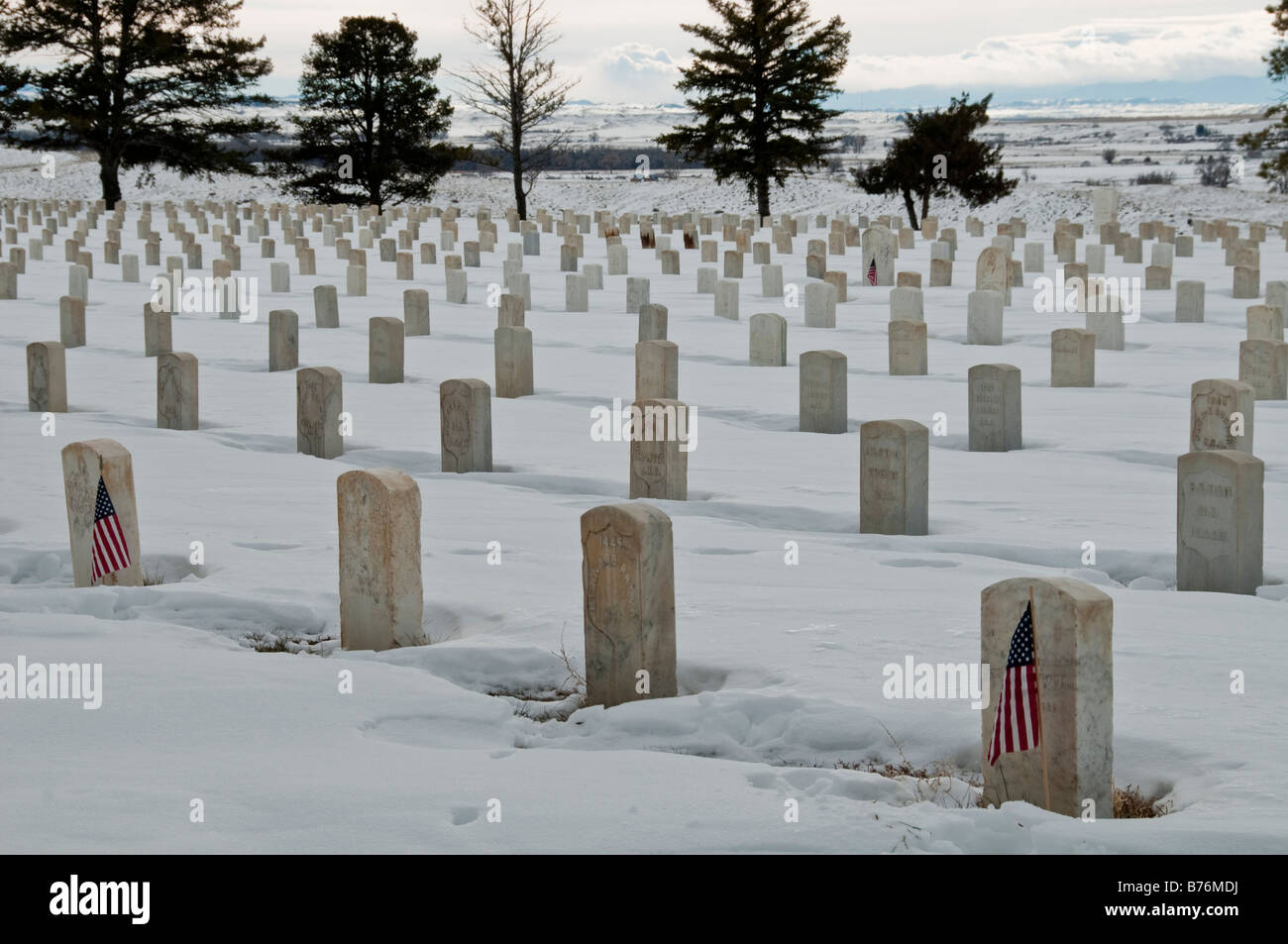 Headstones, Custer National Cemetery, Little Bighorn Battlefield